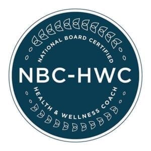 A blue badge with the words nbc-hwc written in it.